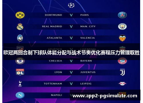 欧冠两回合制下球队体能分配与战术节奏优化赛程压力管理取胜